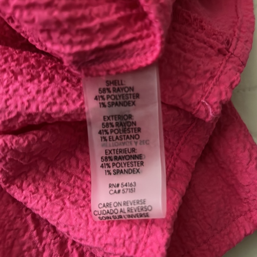 NWT Calvin Klein Tiered Gauze dress in Hibiscus size 2 - Picture 12 of 15
